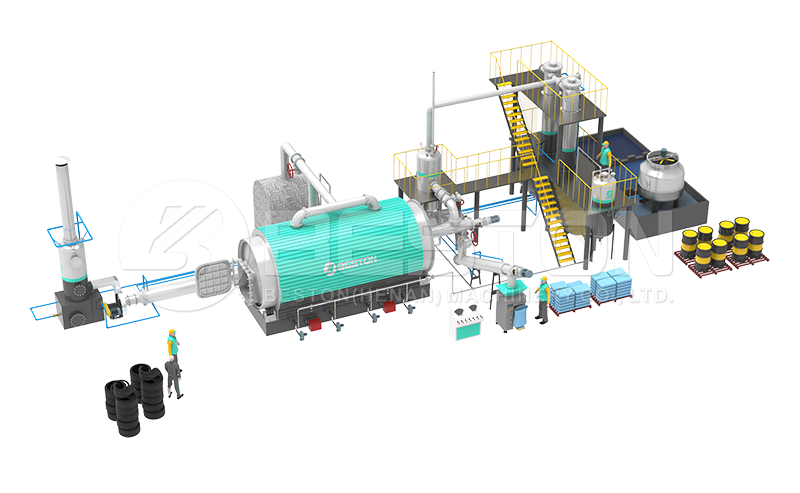 Layout of Tyre Pyrolysis Plant