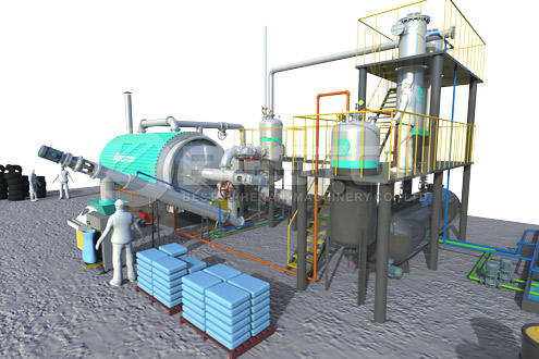 Qualified Small Scale Pyrolysis Machine - 3D
