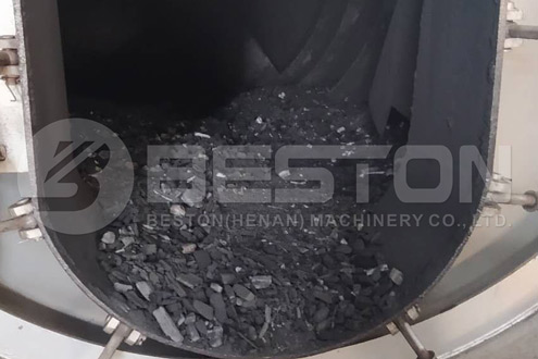 Get the Final Charcoal Made by Beston Charcoal Making Equipment